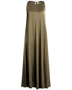 forte_forte Military Maxi Dress Silk, Elastane - Green