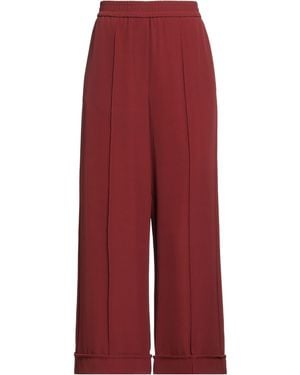 8pm Burgundy Pants Polyester, Elastane - Red