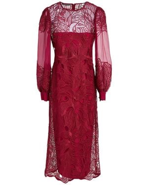 Alberta Ferretti Midi Dress - Red