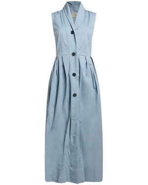 ALESSIA SANTI Maxi Dress Cotton, Polyamide, Elastane - Blue