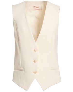 Kaos Cream Tailored Vest Polyester, Viscose, Elastane - White