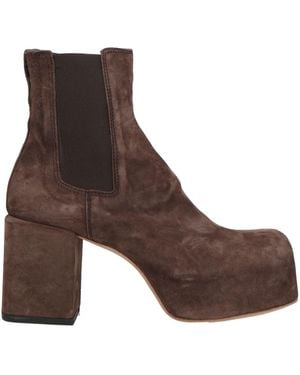 Moma Dark Ankle Boots Leather - Brown