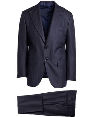Kiton Midnight Suit Virgin Wool - Blue