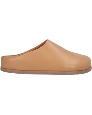Mansur Gavriel Camel Mules & Clogs Leather - Brown