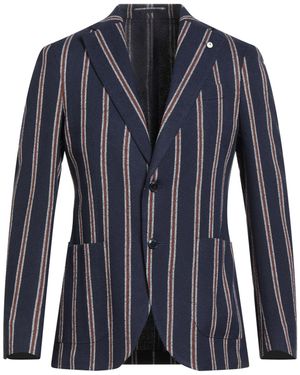 L.B.M. 1911 Blazer Viscose, Cotton, Polyamide - Blue