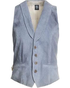 Eleventy Tailored Vest Goat Skin - Blue
