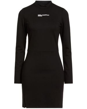 KARL LAGERFELD Mini Dress Viscose, Polyamide, Elastane - Black