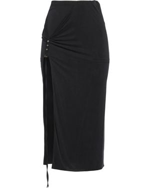 Jacquemus Croissant Midi Skirt With Draped Design - Black