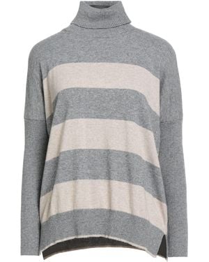 Messagerie Turtleneck Merino Wool, Viscose, Cashmere, Microfiber - Grey