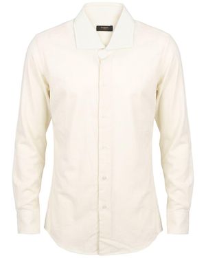Barba Napoli Shirt Modal, Wool - White