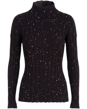 White Wise Turtlenecks - Black