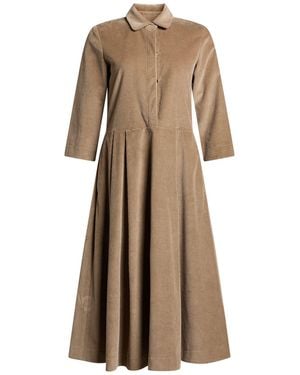 Max Mara Midi Dress Cotton - Natural