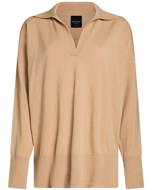 Roberto Collina Sand Sweater Merino Wool, Cashmere - Natural