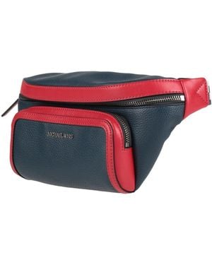 Michael Kors Belt Bag Leather, Textile Fibers - Red