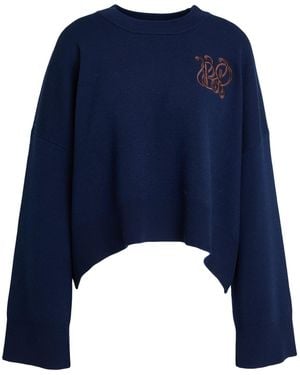 Baum und Pferdgarten Pullover - Blau