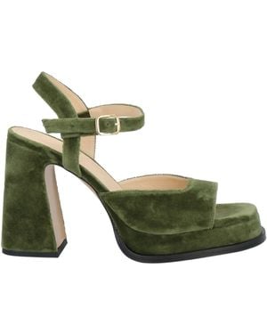 Souliers Martinez Sandals Textile Fibres - Green