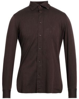 Giampaolo Dark Shirt Cotton - Brown