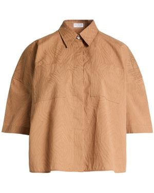 Brunello Cucinelli Shirt Cotton, Polyamide - Brown