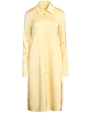 Patrizia Pepe Satin Long Shirt Tunic - Yellow