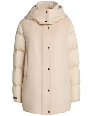 Peserico Puffer Nylon, Virgin Wool, Cashmere, Polyester - Natural