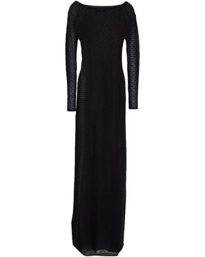Del Core Maxi Dress Cotton, Nylon - Black
