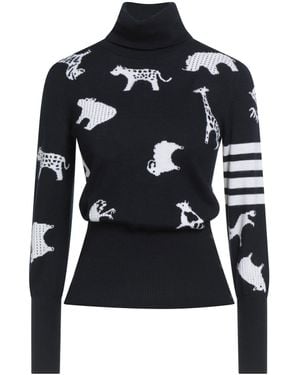 Thom Browne Rollkragenpullover - Schwarz