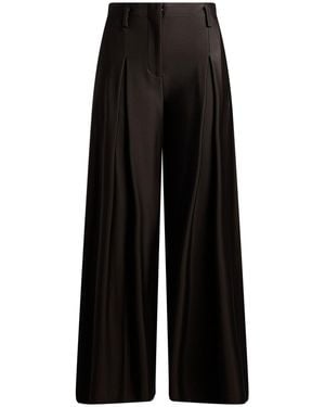 Giorgio Armani Dark Trousers Viscose, Elastane - Black