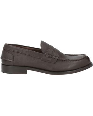 Pollini Dark Loafers Calfskin - Gray