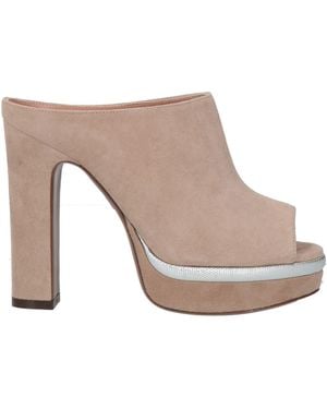 L'Autre Chose Taupe Sandals Leather - Gray