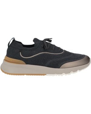 Brunello Cucinelli Trainers Textile Fibres, Leather - Blue