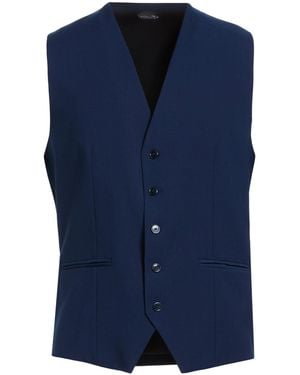 Daniele Alessandrini Tailored Vest Polyester, Viscose, Elastane - Blue