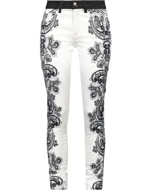 Angelo Marani Pants Cotton, Viscose, Elastane - White