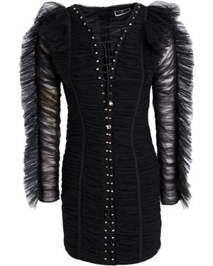Elisabetta Franchi Mini Dress Polyamide - Black