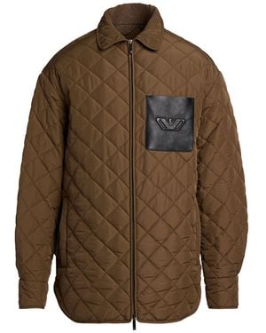 Emporio Armani Puffer Polyester - Brown