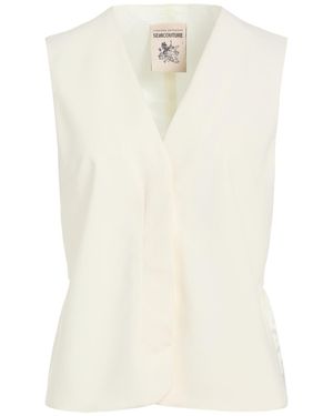 Semicouture Tailored Vests - White