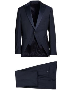 Luigi Bianchi Suit Polyester, Virgin Wool, Elastane - Blue