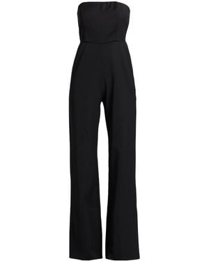 Semicouture Jumpsuit Polyester, Virgin Wool, Elastane - Black