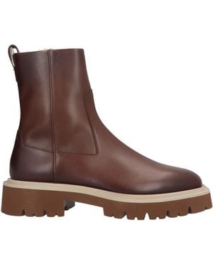 Ferragamo Chocolate Ankle Boots Leather - Brown