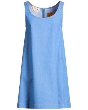 Marni Mini Dress Cotton, Elastane - Blue
