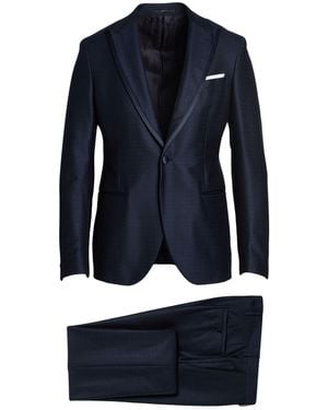 Paoloni Suit Viscose, Virgin Wool, Elastane - Blue