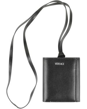 Versace Crossbody Wallet Leather - Black