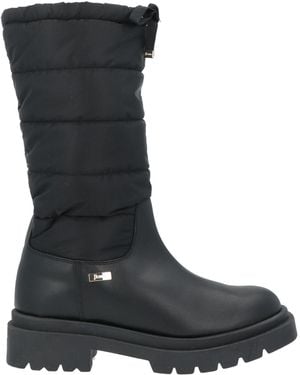Herno Boot Leather, Textile Fibres - Black