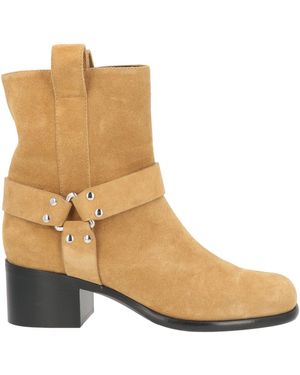 Sergio Rossi Sand Ankle Boots Leather - Natural