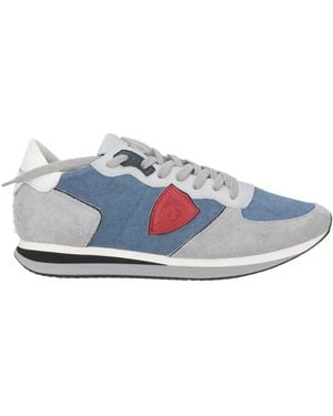Philippe Model Sneakers Leather, Textile Fibers - Blue