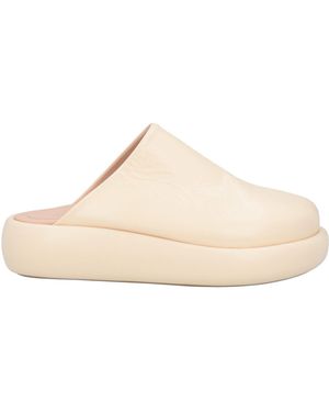 Ilio Smeraldo Cream Mules & Clogs Leather - Natural