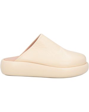 Ilio Smeraldo Cream Mules & Clogs Leather - Natural