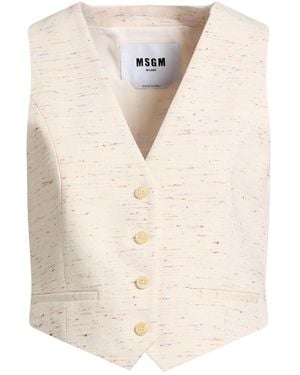 MSGM Tailored Vest Cotton, Viscose, Acrylic - White