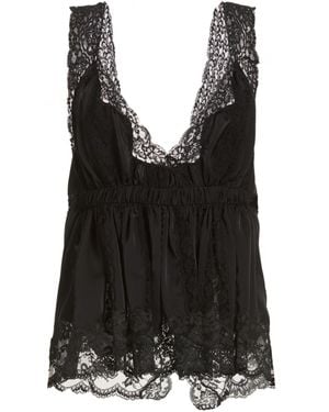 Rabanne Top Polyester, Cotton, Polyamide - Black