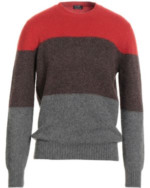 Barba Napoli Rust Sweater Virgin Wool - Red