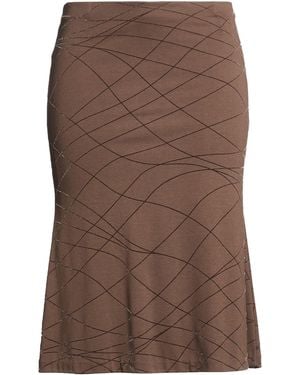 Clips Tricot Midi Skirt Polyamide - Brown